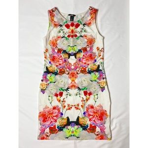 NWT H&M Photographic Bodycon Summer Dress Floral M